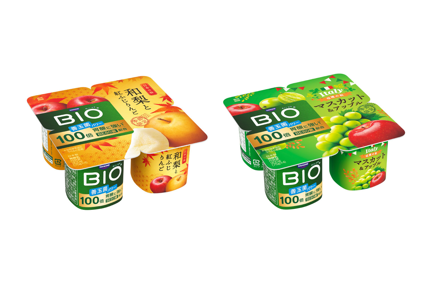 ダノン ビオ ヨーグルト 和梨と紅ふじりんご ダノン ビオ ヨーグルト マスカット&アップル