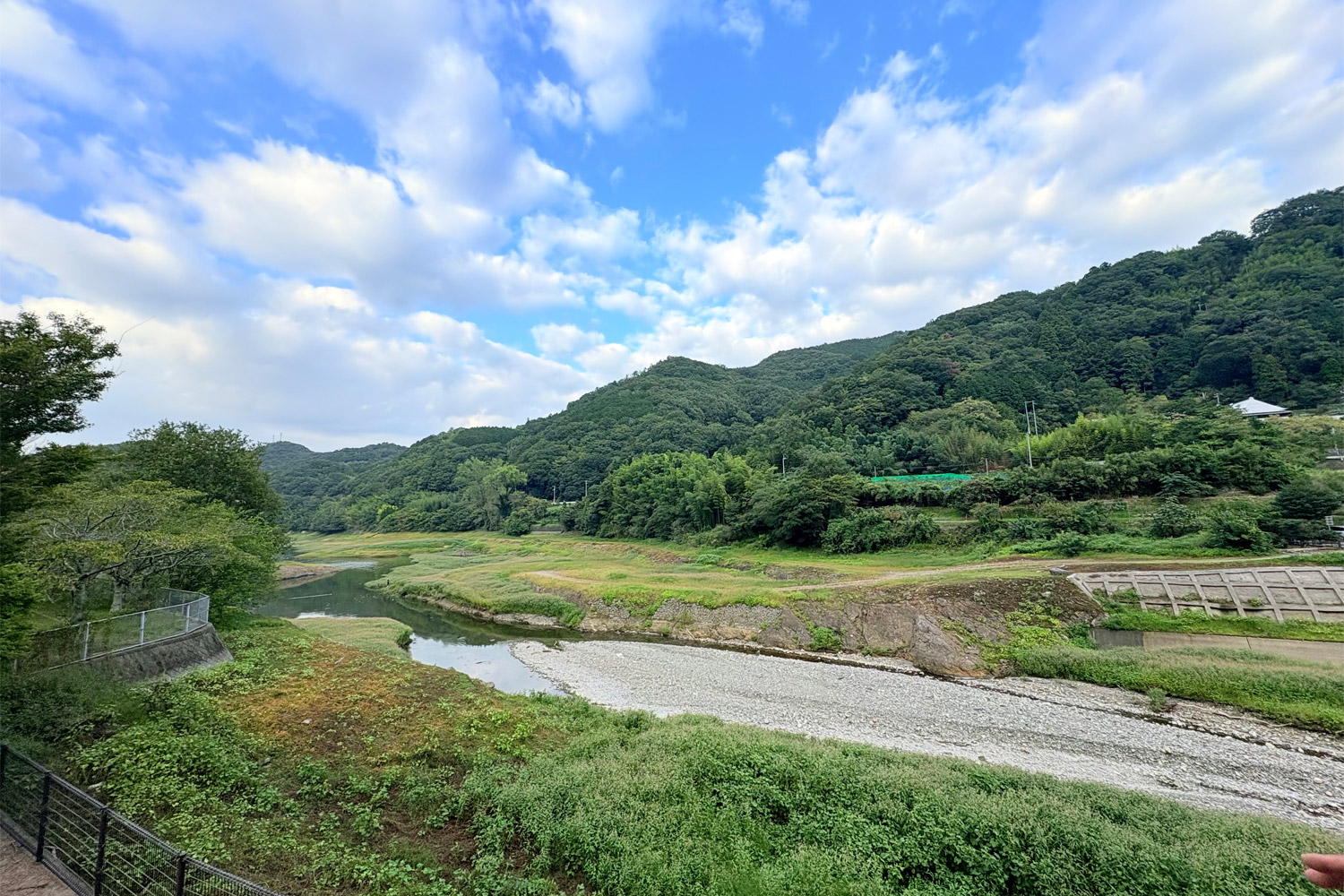 牛舎裏の大自然