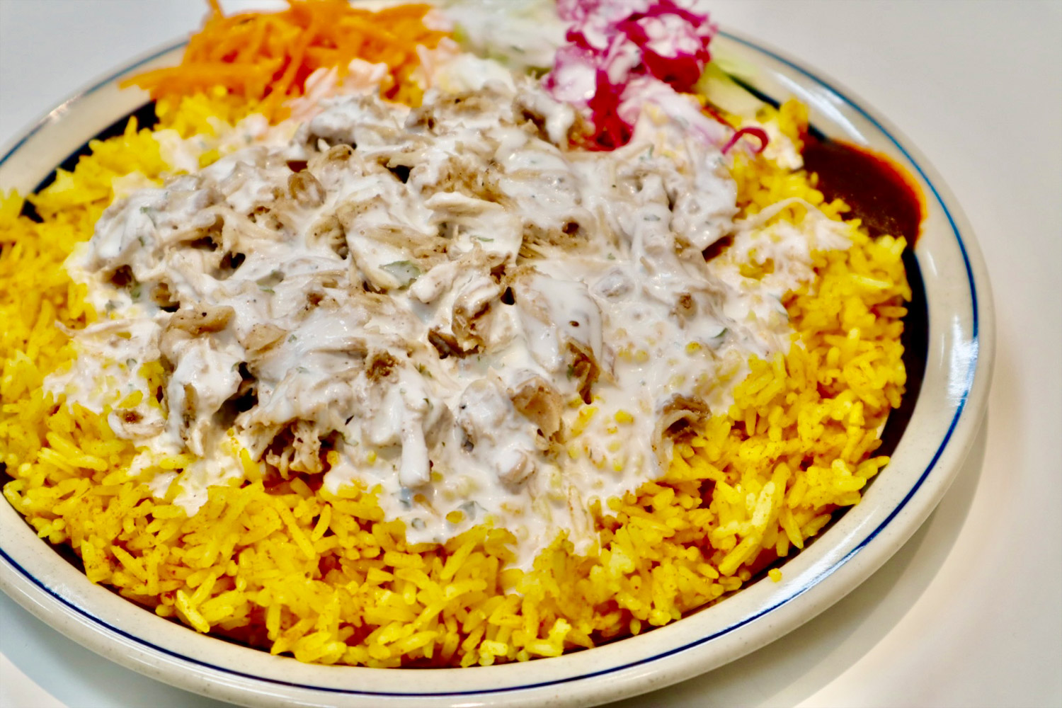 アメリカ・ニューヨークのチキンオーバーライス