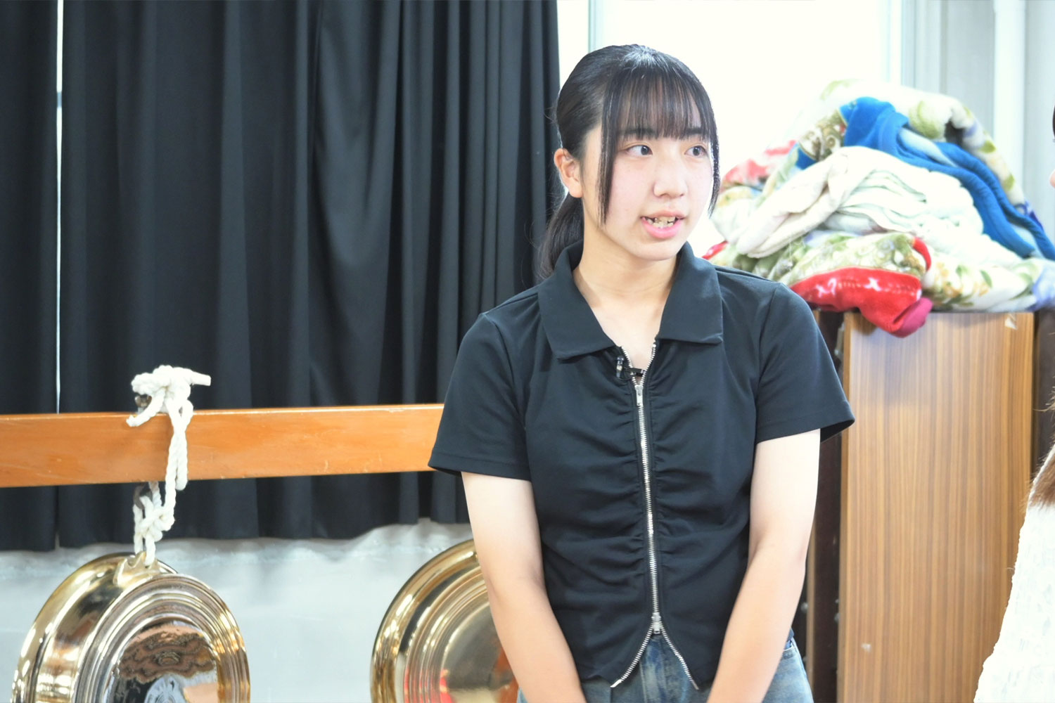 「筑波区おはやし会」のリーダー、遠藤綾乃さん
